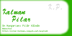 kalman pilar business card