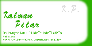 kalman pilar business card